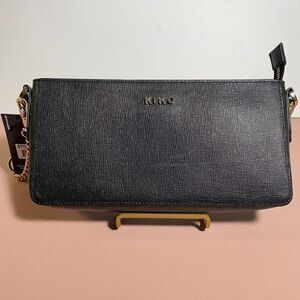 KIKO Black Saffiano Leather Crossbody‎